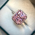Sterling silver pink sapphire ring