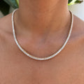 Silver gold plated cz diamond tennis necklace