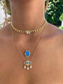 Gold plated turquoise “Diamond Tears