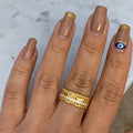 Silver 18k gold plated multiband ring