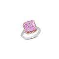 Sterling silver pink sapphire ring