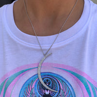 Sterling silver crescent necklace