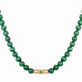 Malachite beaded rod eye necklace