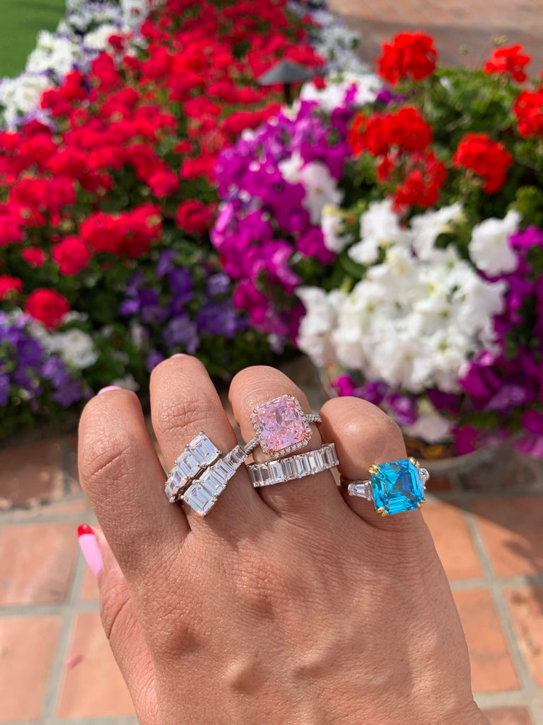 Pink Camo Princess Cut Diamond Engagement Ring | Free Shipping | CAMOKIX