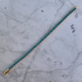 Silver gold plated turquoise tennis bracelet