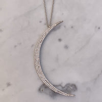 Sterling silver crescent necklace