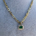 Silver gold plated “Soleil” paperclip chain necklace