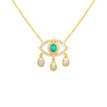 Gold plated turquoise “Diamond Tears