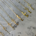 Personalized cursive name necklace silver gold plated
