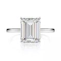 Sterling silver emerald cut cz ring