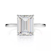 Sterling silver emerald cut cz ring