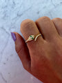 Silver gold plated snake ring