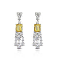 “Canaria” Sterling silver simulated yellow diamond chandelier earrings