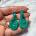 Maldives large pear paraiba drop earrings