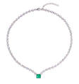 “Empress” Sterling silver emerald necklace