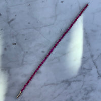 Sterling silver ruby pink tennis bracelet