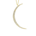 Silver gold plated crescent moon necklace