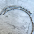 Sterling silver 3 mm cz diamond tennis necklace