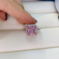 Sterling silver pink sapphire ring