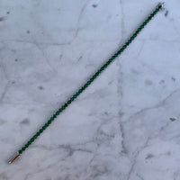 Sterling silver green emerald tennis bracelet