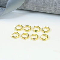 Silver 18k gold plated heart huggie hoops