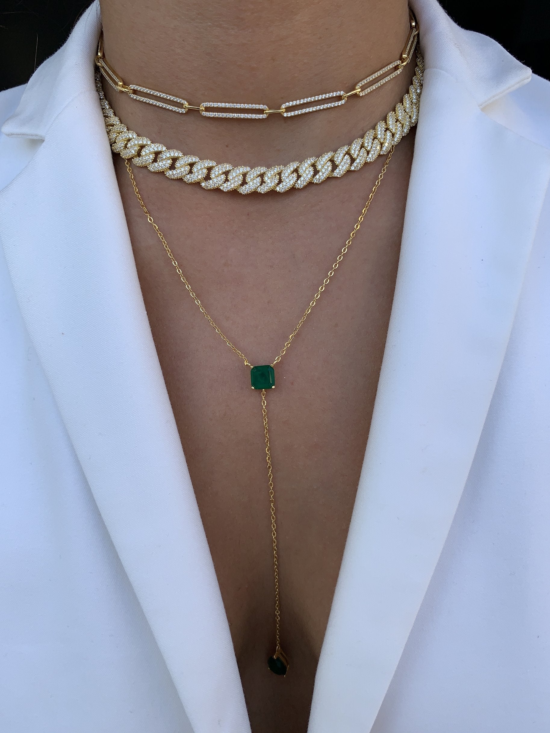 Sterling silver chain link choker