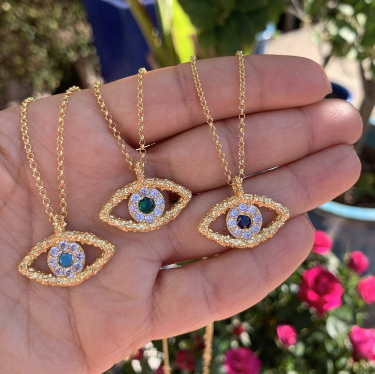 Buy Sparkling Evil Eye Necklace Online in India | Zariin