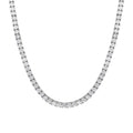 Sterling silver 3 mm cz diamond tennis necklace
