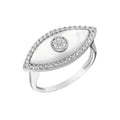 “Gemma” sterling silver mother of pearl eye ring